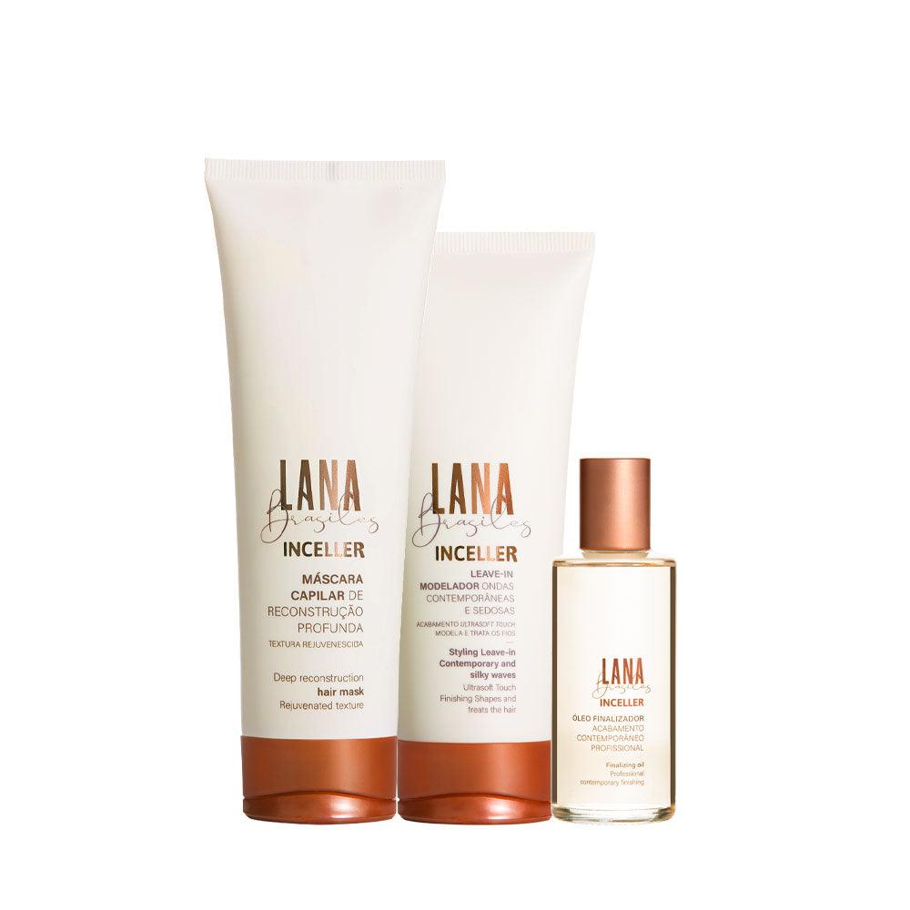Inceller Máscara 250ml + Leave-In 200ml + Óleo Finalizador 60ml - lanabrasiles.com.br