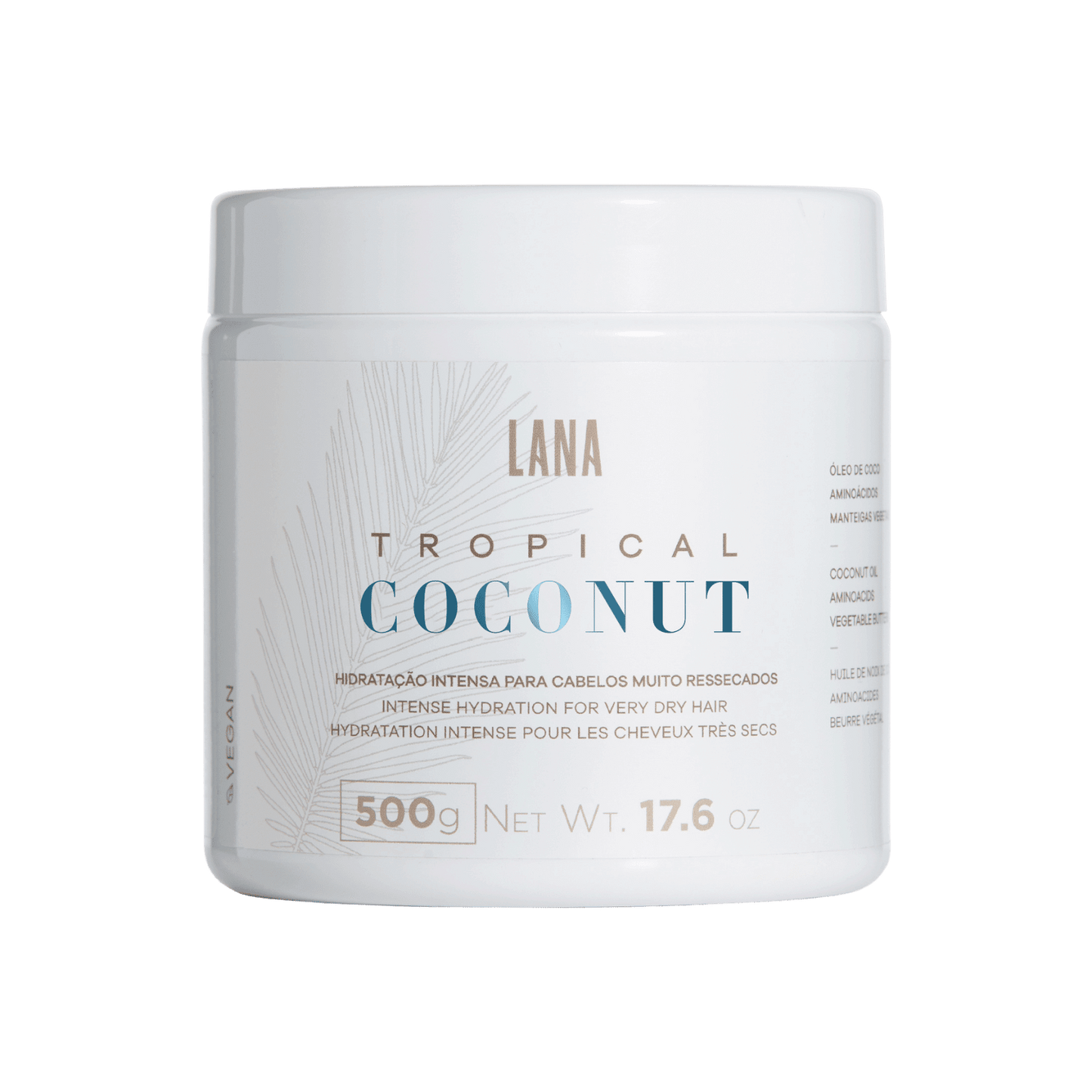 Máscara Tropical Coconut De Hidratação Intensiva – 500g - lanabrasiles.com.br