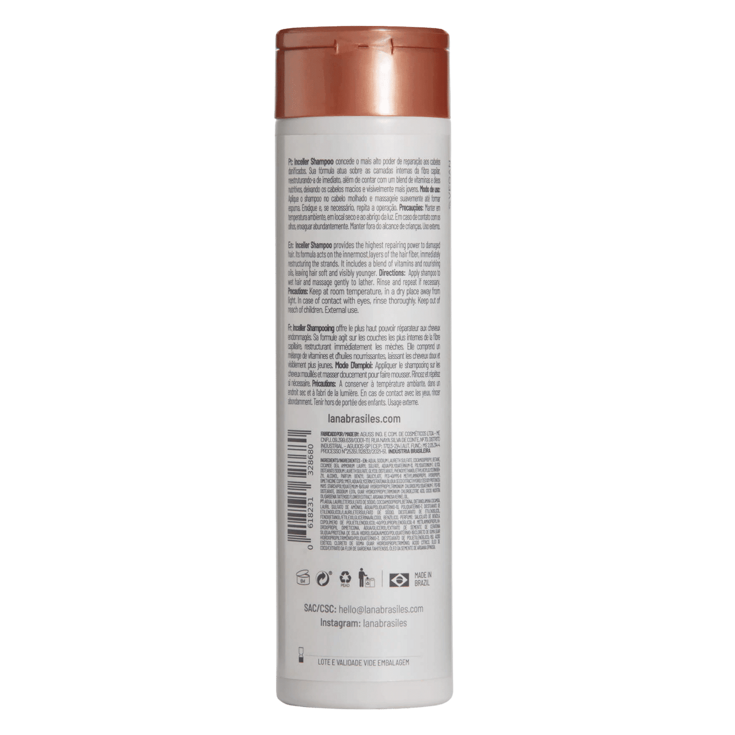 Shampoo Inceller - 250ml - lanabrasiles.com.br